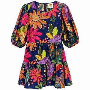 FARM Rio Pop Jungle Smiley Floral Mini Dress Navy Size M